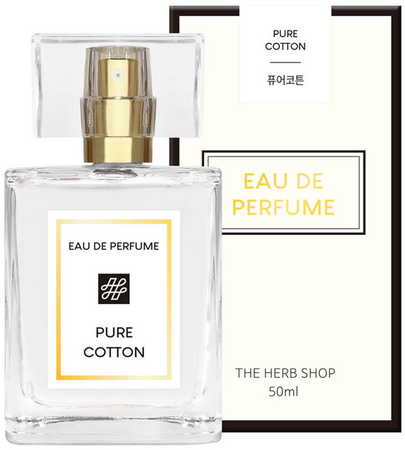 더허브샵 오 드 퍼퓸 퓨어코튼, 50ml, 1개