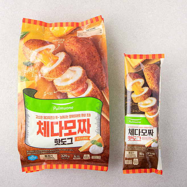 풀무원 체다모짜핫도그 (냉동), 80g, 4개입, 1개