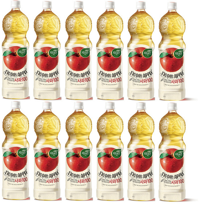 자연은 사과 주스, 1.5L, 12개