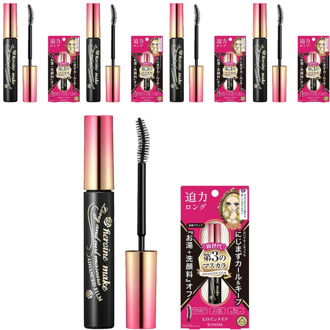 키스미 히로인메이크 롱앤컬 어드밴스드 필름 마스카라 6g, 01딥블랙, 5개