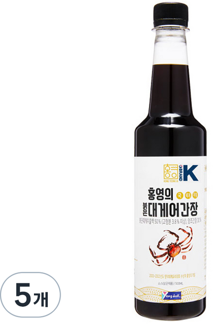 홍영의 어간장 붉은대게어간장, 500ml, 5개