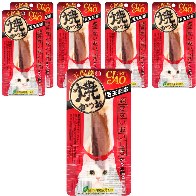 INABA 宗田鰹燒魚柳條, 18g, 6條, 柴魚片風味