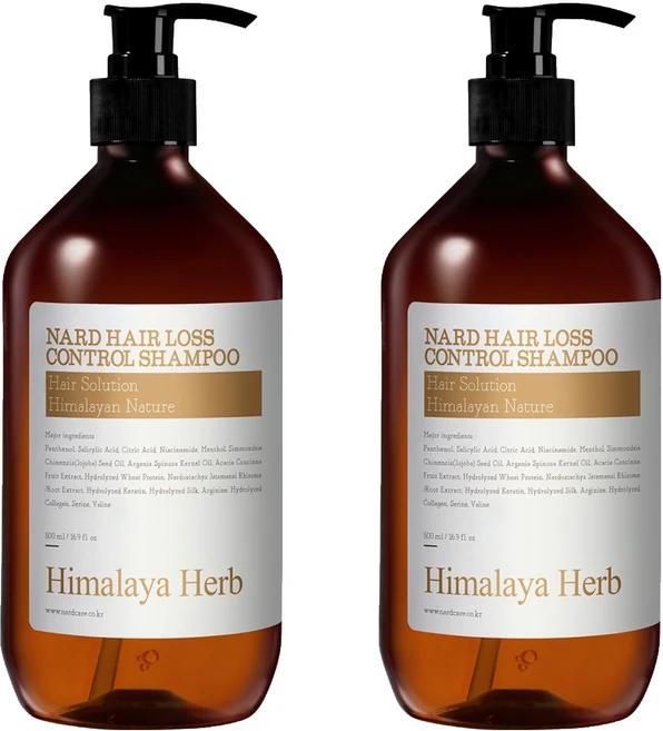 나드 두피케어 탈모증상완화 샴푸 아로마허브, 500ml, 2개 - 쿠팡