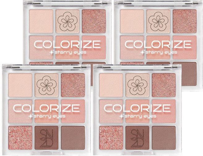 에스투엔디 컬러라이즈 스타리 아이즈 섀도우, 03 피치 블라썸, 4개