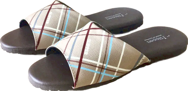 TAIWAN SLIPPER 台灣犀利趴 經典系列 皮質室內拖鞋 格紋, 格趣米, 1雙