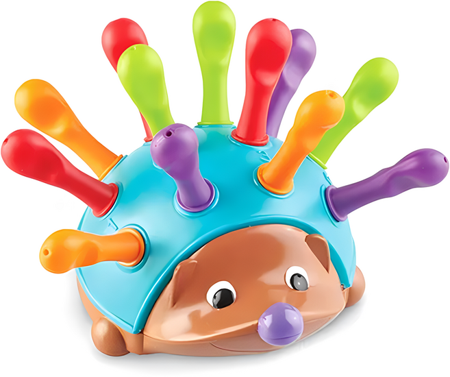 러닝리소스 소근육 고슴도치 촉감각완구, 1개, 혼합색상