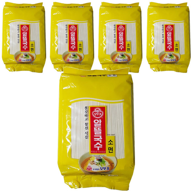 오뚜기 알뜰 국수 소면, 3kg, 5개