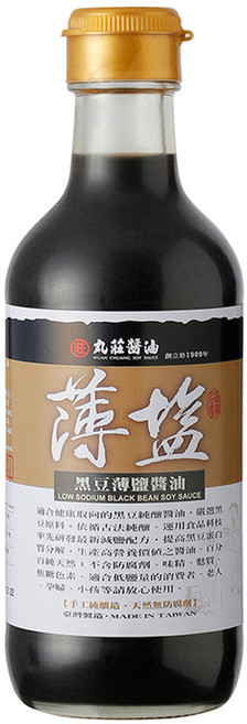 丸莊醬油 黑豆薄鹽醬油 180日天然發酵 不添加防腐劑, 300ml, 1瓶