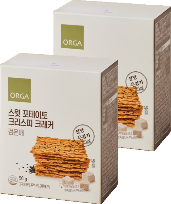 ORGA 地瓜脆餅 黑芝麻口味, 50g, 2盒