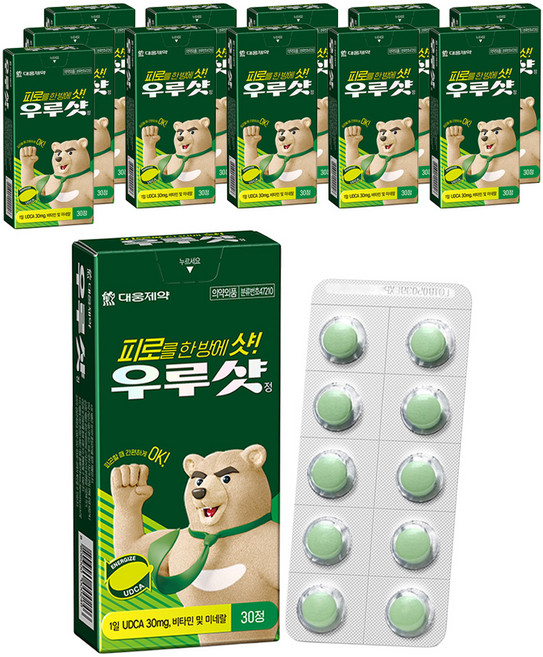 대웅제약 우루샷 정 피로회복제, 30정, 12개