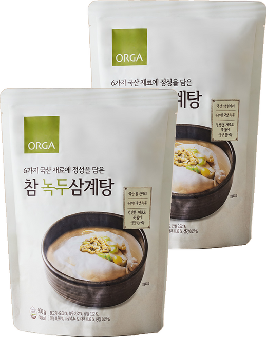 올가홀푸드 참 삼계탕, 900g, 2개