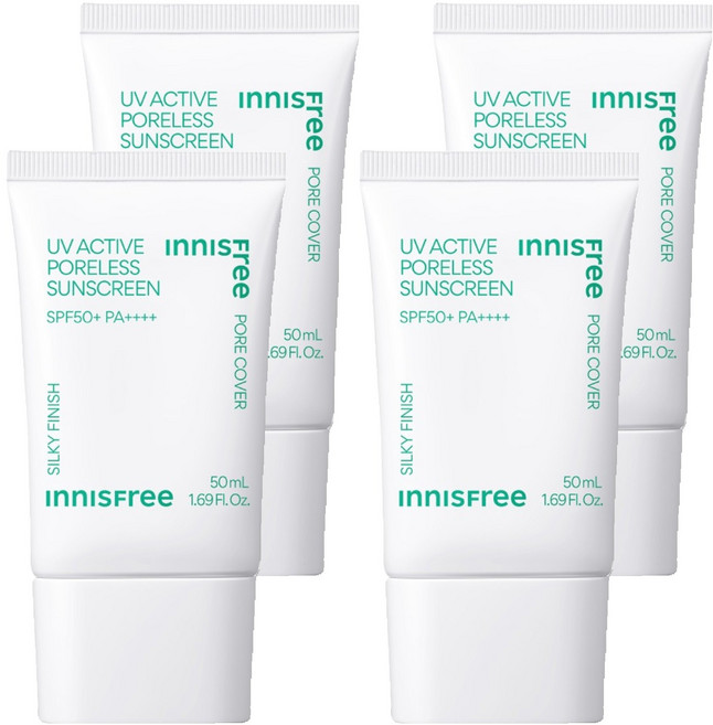 INNISFREE 台灣公司貨 高效UV毛孔隱形防曬霜 SPF50+ PA++++, 50ml, 4條