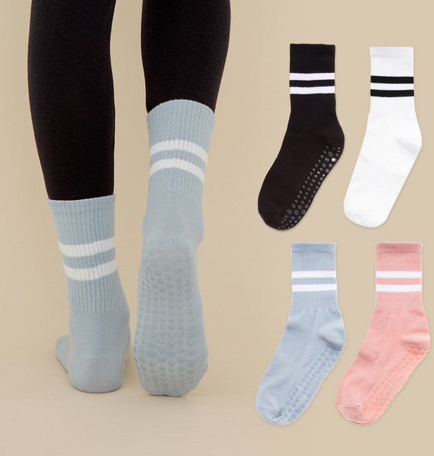 베이스알파에센셜 논슬립 필라테스 요가 헬스 운동 양말 4켤레