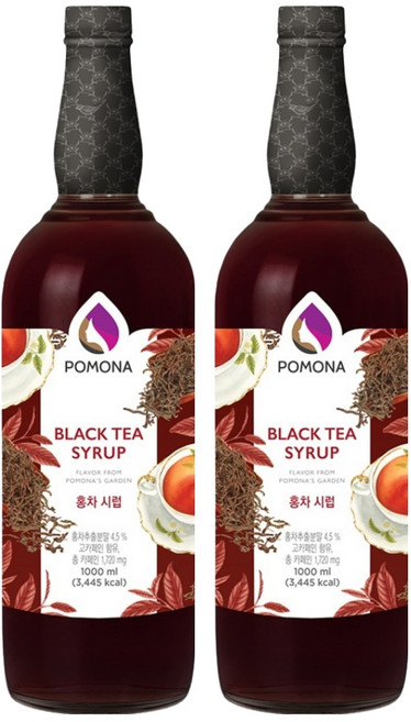 포모나 홍차 시럽, 1L, 2개