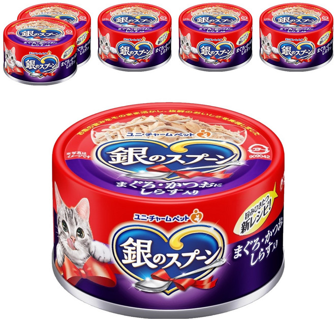 유니참긴노스푼 고양이 캔 습식 간식, 70g, 6개