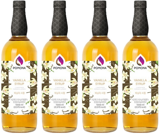 포모나 바닐라 시럽, 1L, 4개