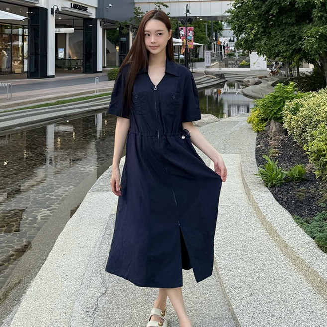 쥬시쥬디 풀집업 카라 원피스 JZOP32HB