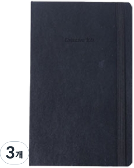 양지사 크리에이티브365 라인드 빈티지 수첩 192매 S, 블랙, 3개