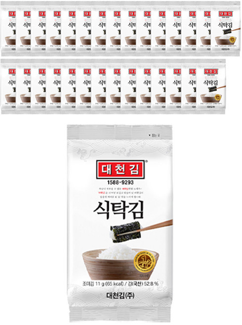 대천김 식탁김, 11g, 30개