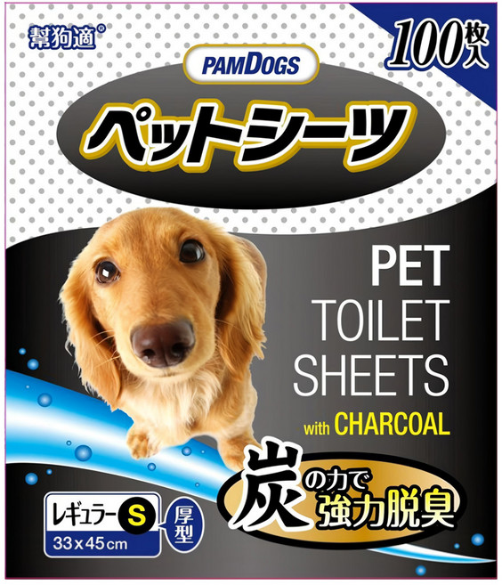 PAMDOGS 幫狗適 寵物竹炭尿布 厚型, 1個, 100片