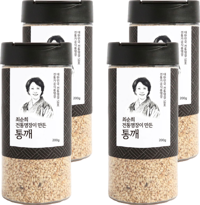승인식품 최순희 전통명장이 만든 볶은참깨, 200g, 4개