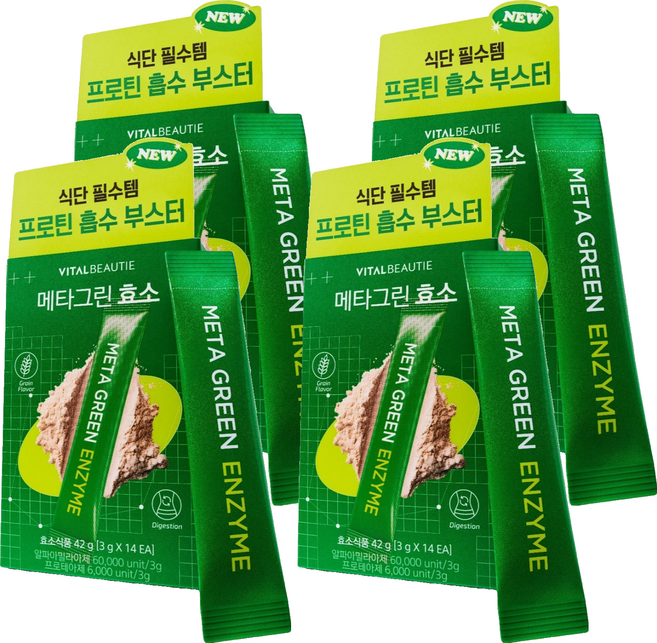 VITALBEAUTIE Meta Green 酵素, 42g, 4個