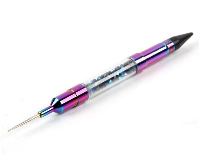 고급 듀얼 스톤피커 네일 아트봉, 1개