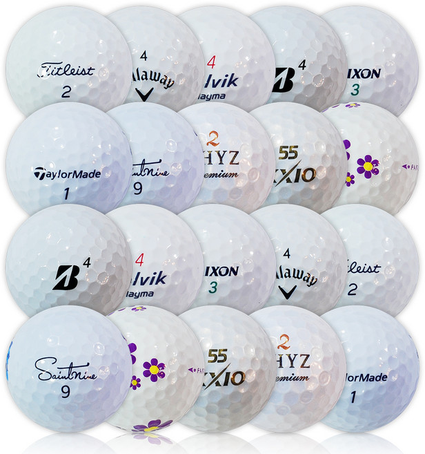 브랜드혼합 WSD 로스트볼 1등급 랜덤구성 4.3cm, 화이트, 20개입, 1세트