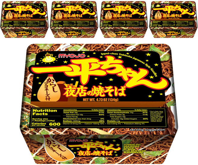 묘조 잇페이짱 야끼소바 134g, 5개