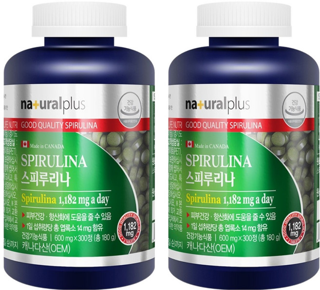 내츄럴플러스 스피루리나, 300정, 2개