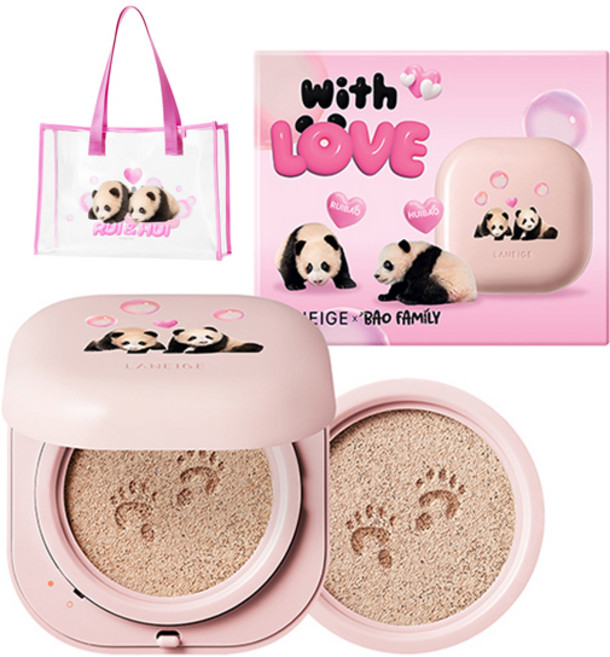 라네즈 바오패밀리 네오 쿠션 파운데이션 글로우 본품 15g + 리필 15g + 비치백 세트, 21N1, 1개