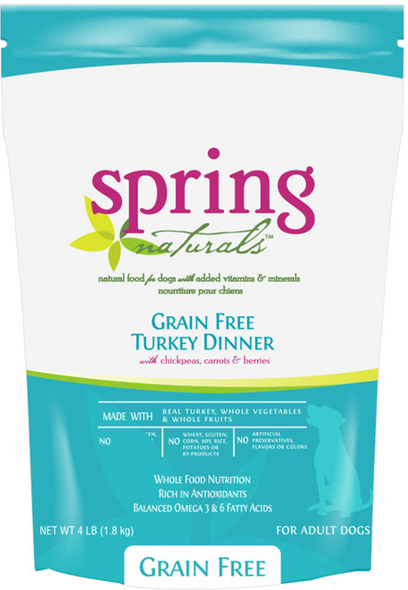 spring 曙光 全齡犬 天然犬餐食 狗飼料, 無穀火雞肉, 1.8kg, 1袋