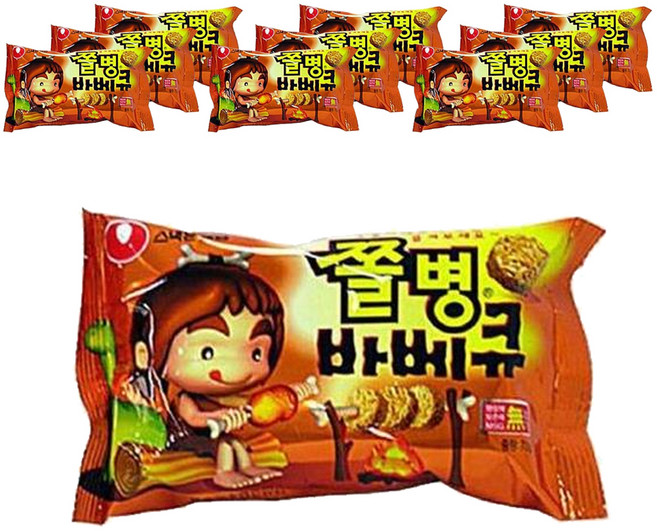 농심 쫄병스낵 바베큐맛, 90g, 10개