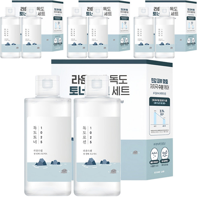 라운드랩 독도 토너 200ml + 로션 200ml 세트, 4세트