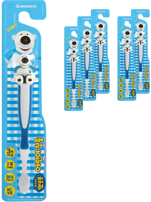 뽀로로 뽀로로와 친구들 유아 칫솔, 포비, 1개입, 6개
