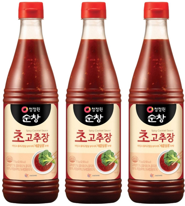 청정원순창 초고추장, 1kg, 3개