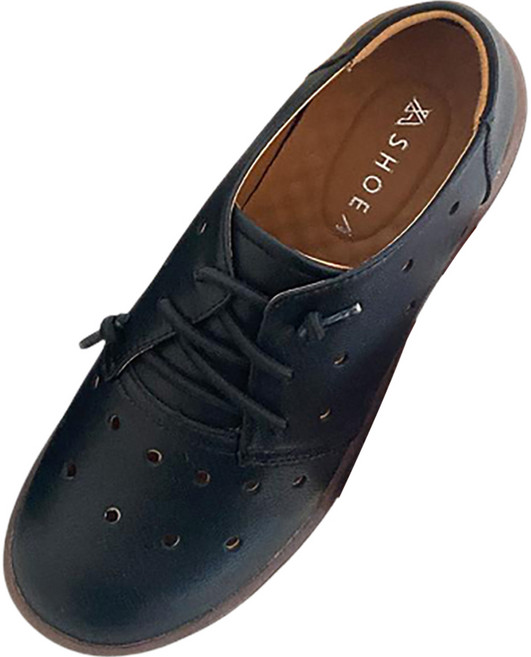 슈아 여성용 가죽 캐쥬얼 스트링 펀칭 슬립온 K36-1