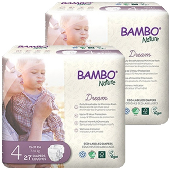 밤보네이처 밤보 드림 밴드형 기저귀 남여공용, 4단계, 324매