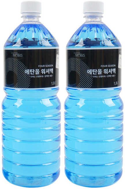 현대모비스 프리미엄 에탄올 워셔액, 1.8L, 2개