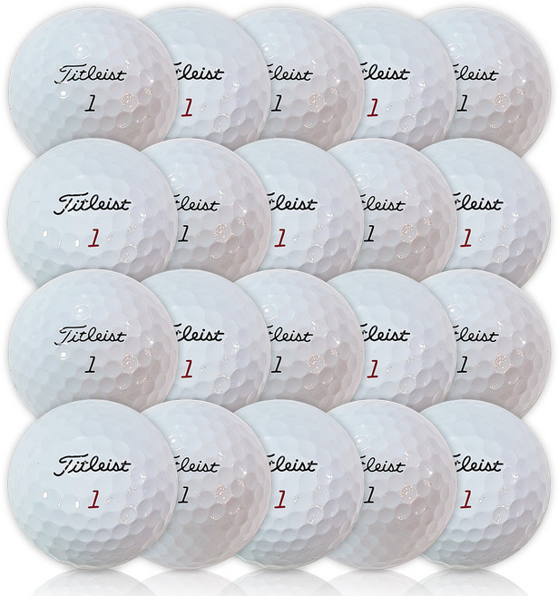 타이틀리스트 PRO V1 V1X 혼합 로스트볼 1등급 42.67mm, 화이트, 20개입, 1세트