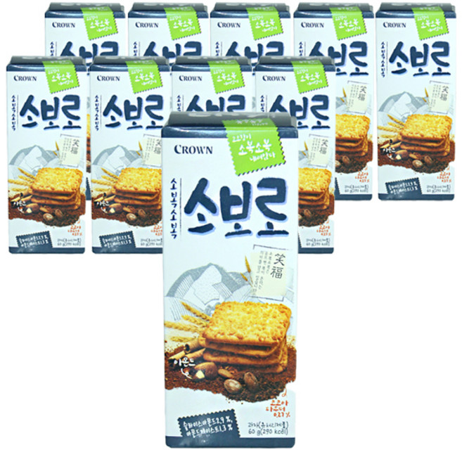크라운 소복소복 소보로, 60g, 10개