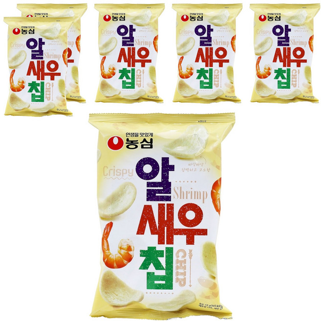 농심 알새우칩, 68g, 6개
