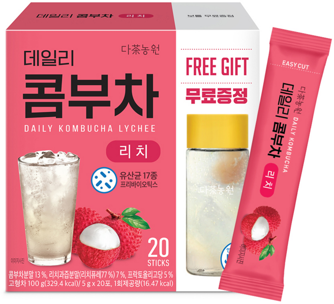 다농원 데일리 콤부차 리치, 5g, 20개입, 1개