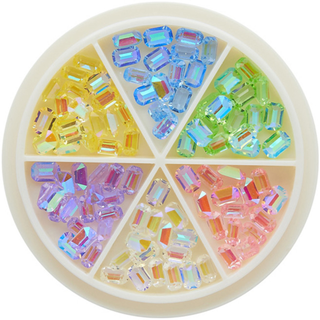 메이브라운 네일스톤 6종세트 M02289, 1개, 유리네일 팔각