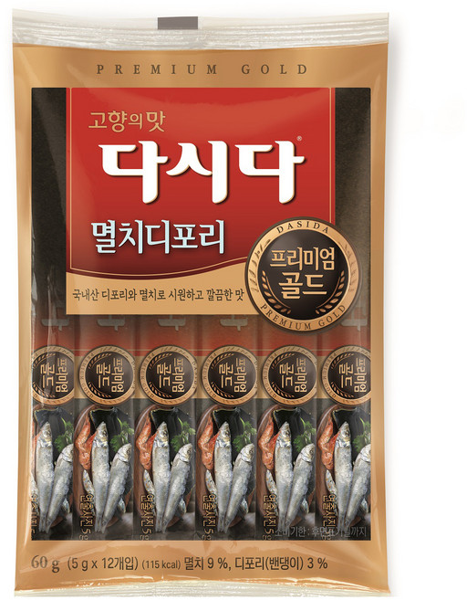 다시다 프리미엄골드 멸치디포리 12p, 60g, 1개