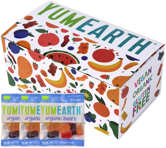 야미얼스 유기농 베어 젤리 19.8g, 495g, 망고 + 복숭아 + 체리 + 딸기 혼합맛, 1개