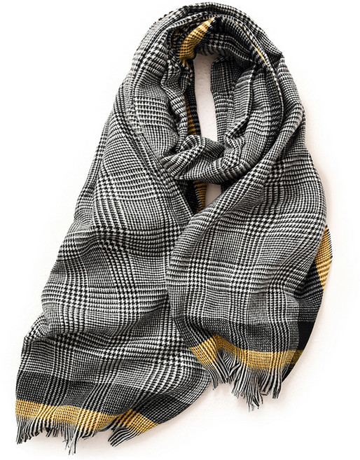 아뗄릭 코지 체크 배색 머플러 14423