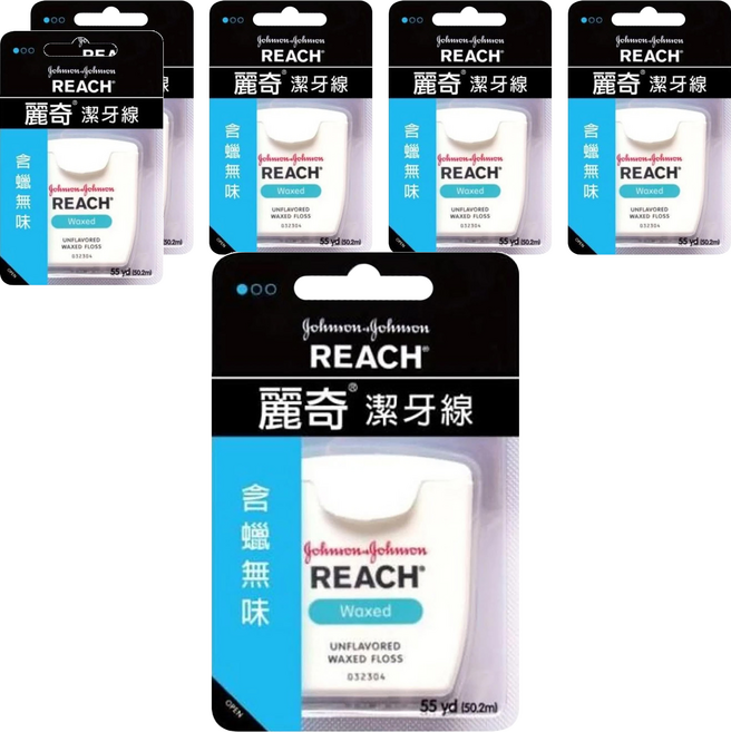 REACH 麗奇 潔牙線 含蠟無味, 50m, 1個, 6盒