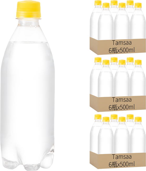 Tamsaa Aqua系列 無標籤檸檬風味氣泡水, 500ml, 18瓶
