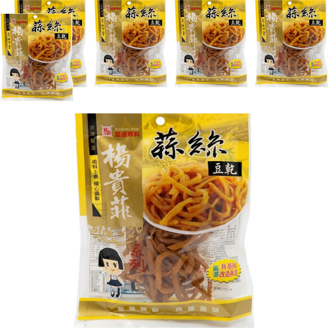 德昌 非基改豆乾 蒜絲蒜味, 90g, 6包